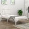 vidaXL Cadru de pat Single 3FT, alb, 90x190 cm, lemn masiv de pin