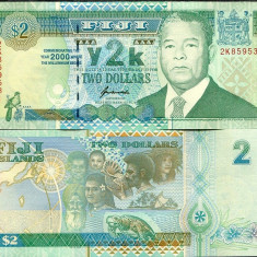 RARR : FIJI - 2 DOLARI 2000 , COMM . MILLENNIUM - P 102 - UNC