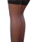 Ciorapi cu Autosustinere, Cusaturi Verticale, 17 DEN, Negru, M/L