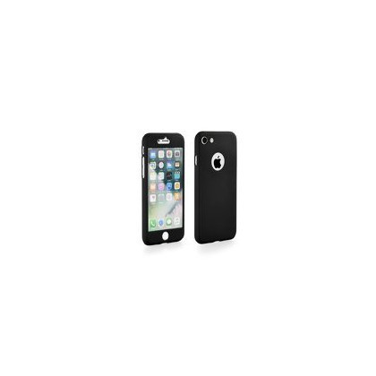 Husa Plastic 360 + Tempered Glass iPhone X / iPhone XS Negru