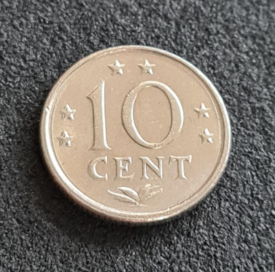 Antilele Olandeze 10 centi 1978 foto