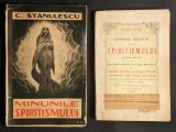 2 carti rare, vechi 1933 MINUNILE SPIRITISMULUI 200 pag 1939 SPIRITISMUL 66 pag