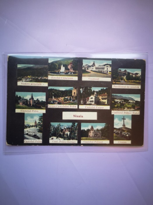 Carte postala - Sinaia, Atractii turistice, 1934, circulata