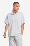 Adidas Originals polo de bumbac culoarea gri, uni IC5120-grey