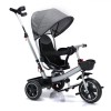 Tricicleta Copii 3in1 Gri cu Scaun Rotativ, Cadru Oțel, Roți EVA, 1-6 Ani, Max 50kg, Baieti/Fete