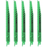 HiKOKI RPD40B - Set panze fierastrau sabie bimetal 200 mm 6-12 dinti/inch dantura progresiva 5 bucati