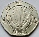 50 pence 1998 Marea Britanie, NHS 50th Anniversary, km#996, Europa