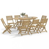 Set mobilier de gradina, 9 piese, lemn masiv de acacia GartenMobel Dekor, vidaXL