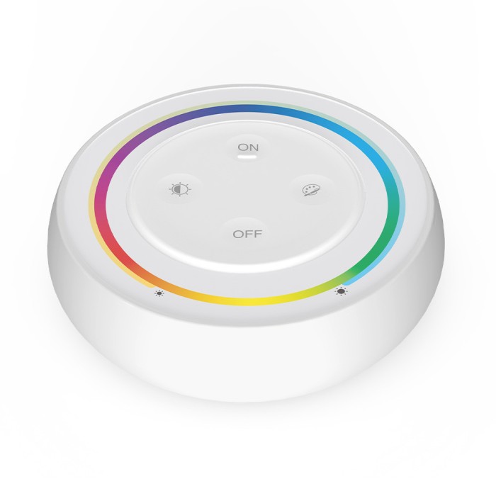Mi-Light miboxer S2W Telecomanda curcubeu cu 4 zone luminozitate, culoare, control temperatura RGB+CCT culoare alba