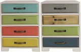 Cumpara ieftin Set 2 comode lemn multicolor 23 x 17 x 31 cm