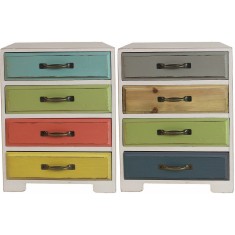 Set 2 comode lemn multicolor 23 x 17 x 31 cm