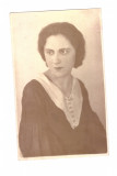 Foto tip CP portret de femeie, fara datare, fara identificare, stare foarte buna, Alb-Negru, Romania 1900 - 1950, Portrete