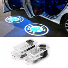 Set de 2 lampi led Logo Skoda portiera / usa auto Xentech Light