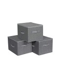 Cumpara ieftin Cutii pliabile pentru depozitare, Songmics, Gri, RYZB03G, 40 x 30 x 25 cm