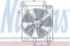 Ventilator,aer conditionat CHEVROLET LACETTI Limuzina (2003 - 2016) NISSENS 85357 foto