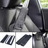 2x Pernele pentru Centura de Siguranta, Perna de Protectie pentru Centura, Negru cu Cusaturi Gri Performance AutoTuning