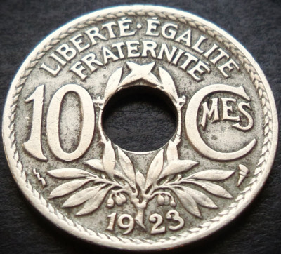 Moneda istorica 10 CENTIMES - FRANTA, anul 1923 * cod 4814 foto