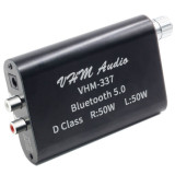 Amplificator digital 2x50W, Bluetooth 5.0, USB, intrare audio de 3,5 mm, 41-80W