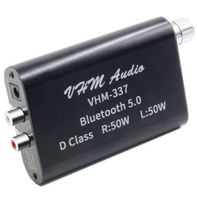 Amplificator digital 2x50W, Bluetooth 5.0, USB, intrare audio de 3,5 mm foto