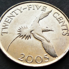 Moneda exotica 25 CENTI - Insulele BERMUDE / BERMUDA, anul 2005 *cod 4226