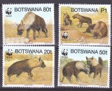 Botswana 1995 fauna WWF MI 586-589 MNH ww82