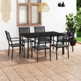 vidaXL Set mobilier de exterior, 7 piese, oțel 3073517