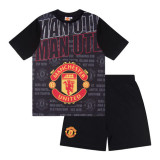 Manchester United pijamale de copii Text black - 8-9 let