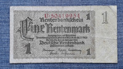 1 Rentenmark 1937 Germania / mark seria 13144155 foto