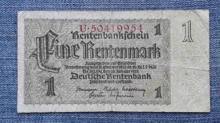 1 Rentenmark 1937 Germania / mark seria 13144155