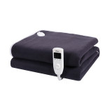 Patura cu incalzire electrica Zilan Soft Polar Fleece ZLN-4113, 60 W, 150 x 80 cm, Temporizator 1-10 ore, Bleumarin