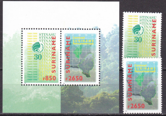 Surinam 1999 protejarea naturii MI 1703-1704 + bl.76 MNH