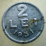 1.862 ROMANIA RPR 2 LEI 1951, Aluminiu