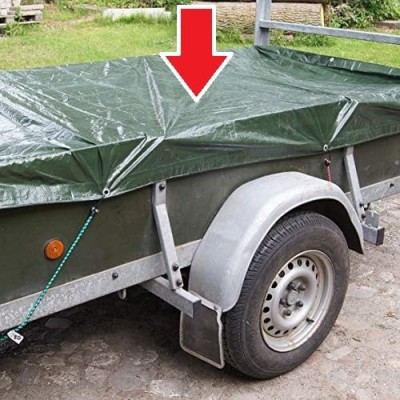 Prelata Impermeabila cu ochiuri metalice de prindere, dimensiune 6,0m x 8,0m, densitate 120g m2, culoare verde foto