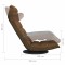 Scaun de podea pivotant, maro, material textil - 8