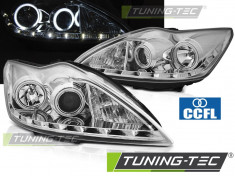 Faruri compatibile cu Ford FOCUS II 02.08-10 ANGEL EYES CCFL Crom foto