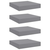 Cumpara ieftin Rafturi de perete, 4 buc., gri, 23 x 23,5 x 3,8 cm, MDF