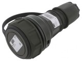 Conector alimentare AC mamă 2P PE 250VAC 16A verde