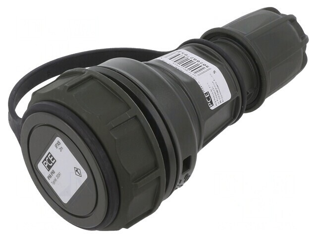 Conector alimentare AC mamă 2P PE 250VAC 16A verde