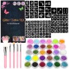 Set de tatuaje mega glitter 120 șabloane + 24 accesorii glitter, Unisex, Skleplolki