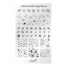 Matrita pentru unghii Konad Square Image Plate 23, Argintiu foto