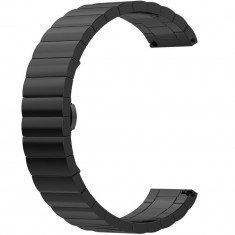 Curea metalica Smartwatch Samsung Gear S3, iUni 22 mm Otel Inoxidabil Black Link Bracelet foto