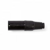 Conector XLR 3-Pin tata negru Nedis