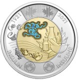 Canada 2 Dolari 2021 - Descoperirea insulinei - colorata, KM-3101 UNC !!!