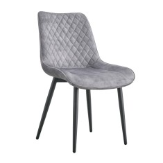 Scaun dining gri negru Zaina 53x60x84 cm