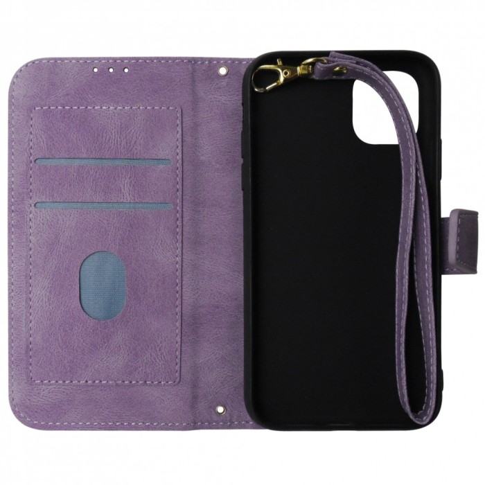 Husa tip carte cu stand, multicolora, pentru Apple iPhone 11