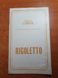 Program teatrul de opera si balet al RPR 1958-rigoletto de giuseppe verdi