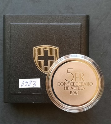 5 Francs &amp;quot;Ernest Ansermet&amp;quot; 1983, Elvetia, Proof - G 4437 foto