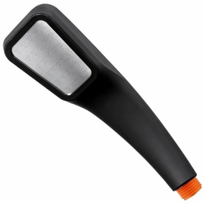 Para de dus, cromata forma trapezoidala, pentru furtun de dus standard, filet de 1 2 inchi, otel inoxidabil plastic, negru foto