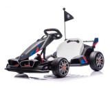 Kart electric pentru copii BMW Motosport putere 500W, sasiu ajustabil, Gri