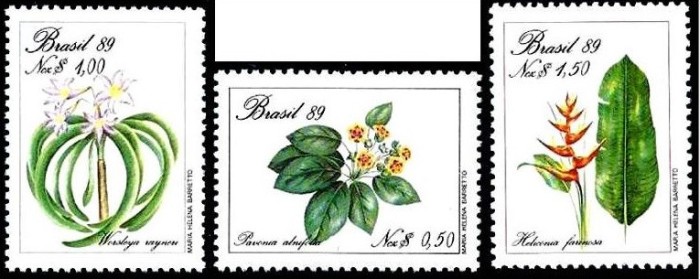 Brazilia 1989 - Flora,3v.neuzat,perfecta stare(z)